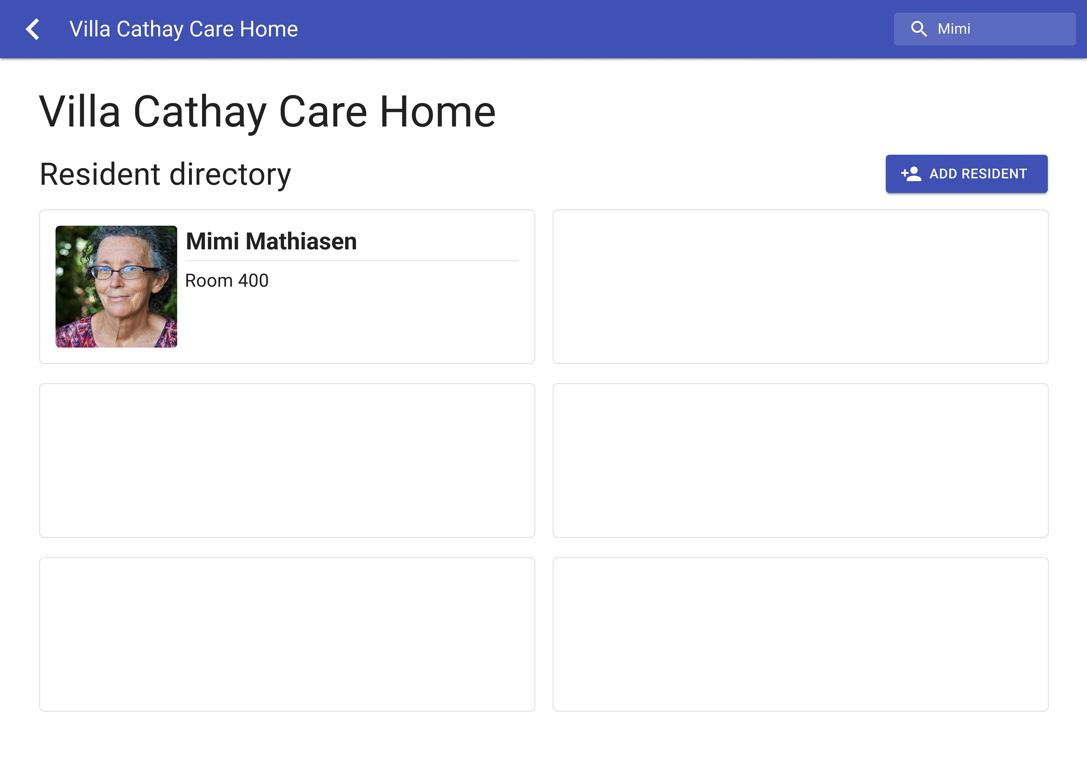 Search for a resident in the directory