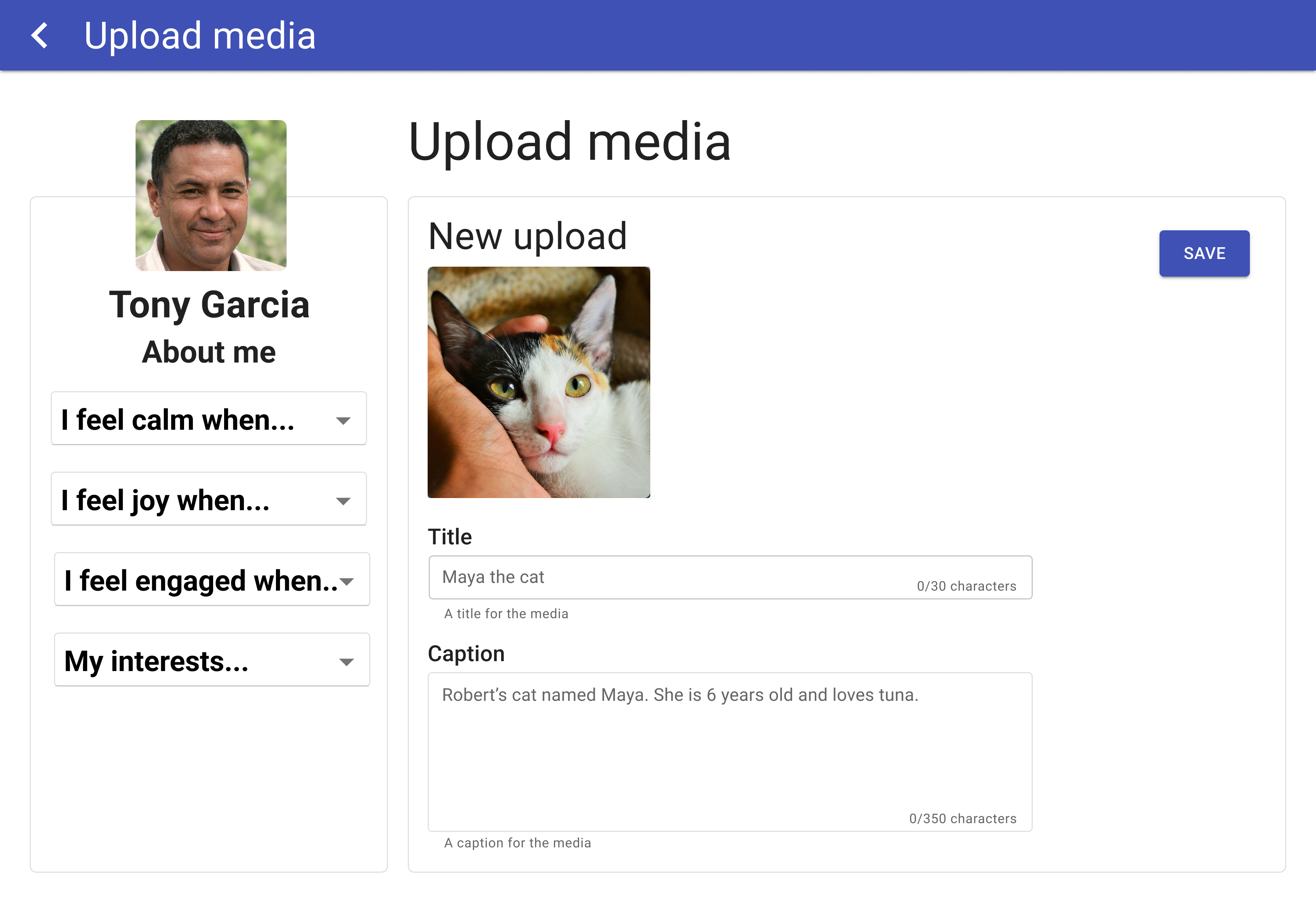 Add content page