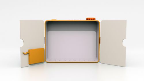 Play box with doors open