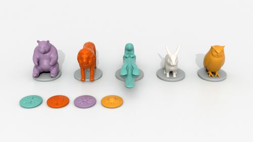 Play box figurines and tokens