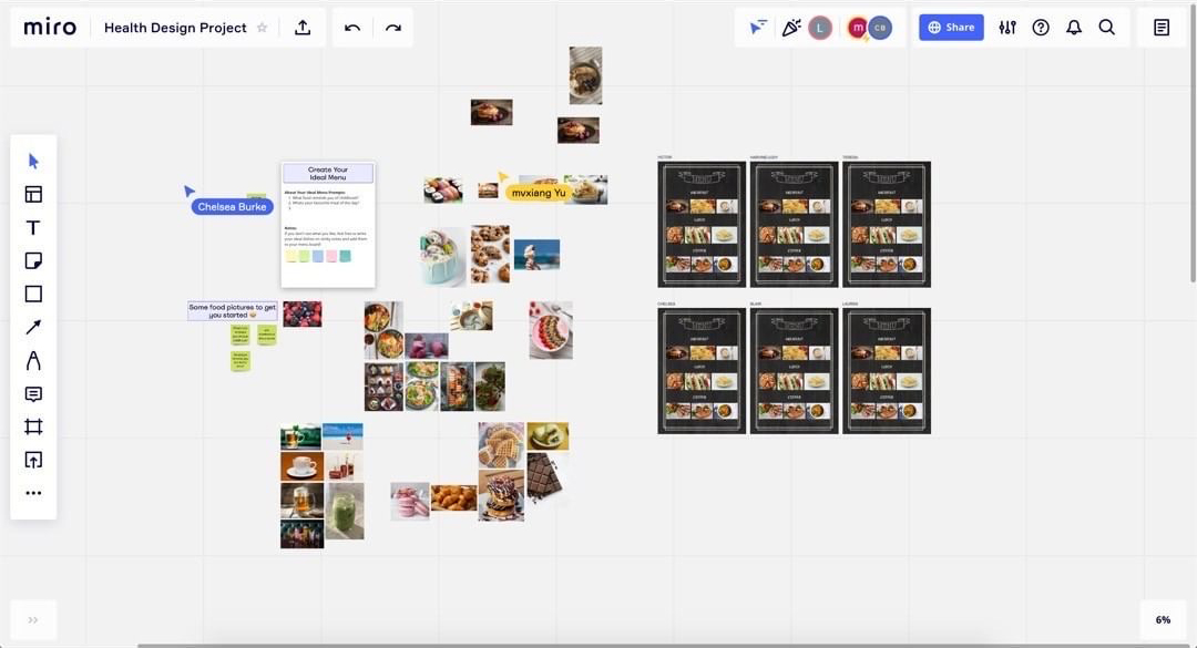 Brainstorming miro board