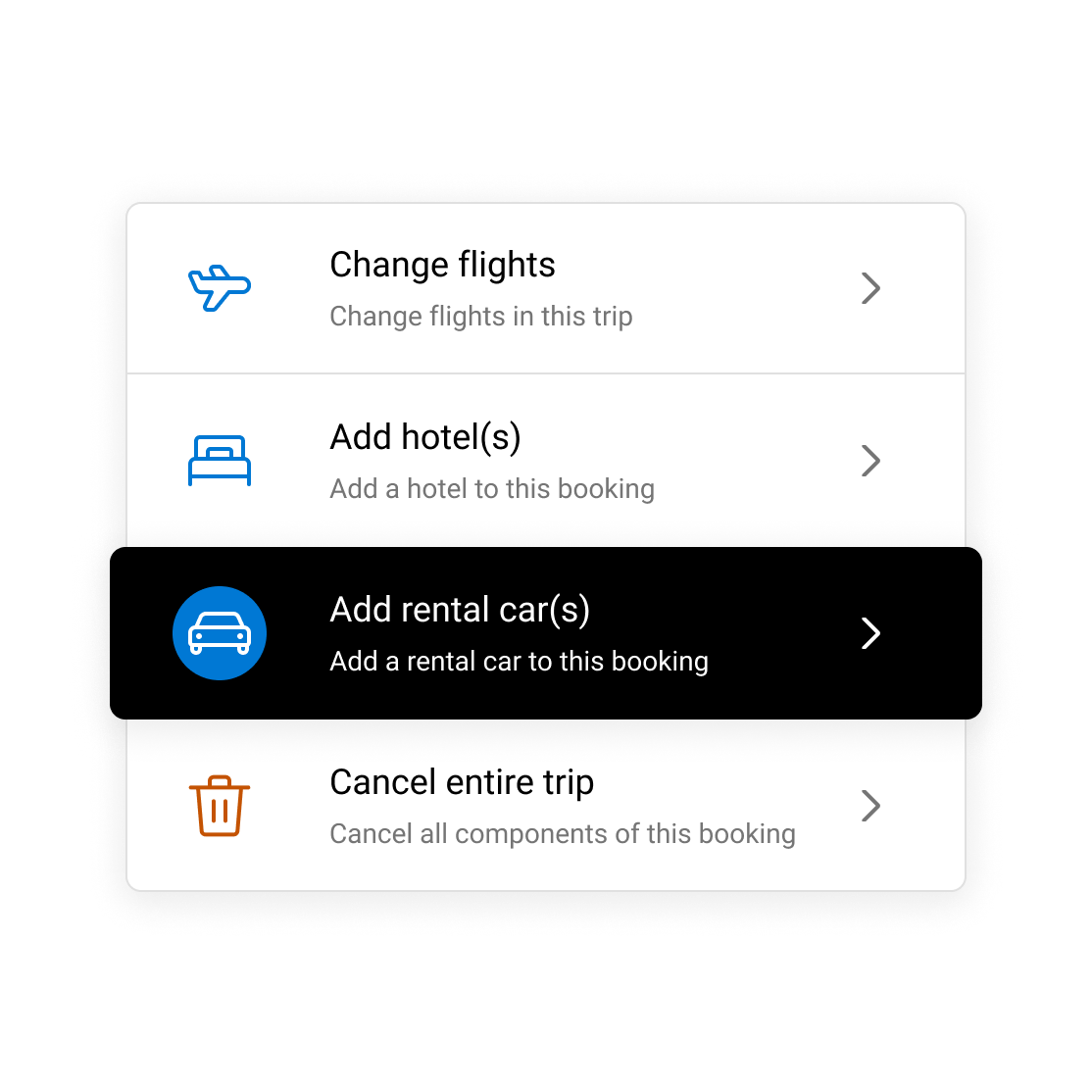 Zeno's app showcasing how easy it is to makes changes on their online travel booking platform
