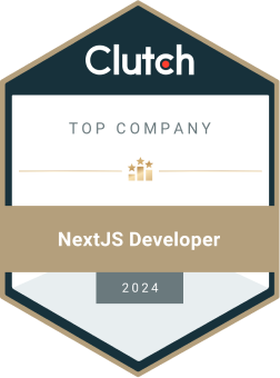 Vinta's Clutch Award badge: Top NextJS Developer 2025