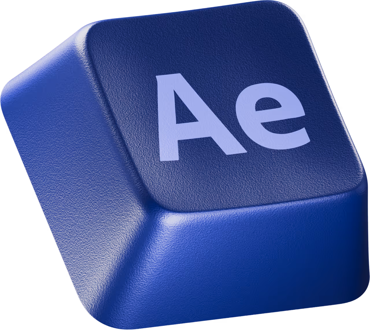 Touche de clavier bleue avec les lettres "Ae".