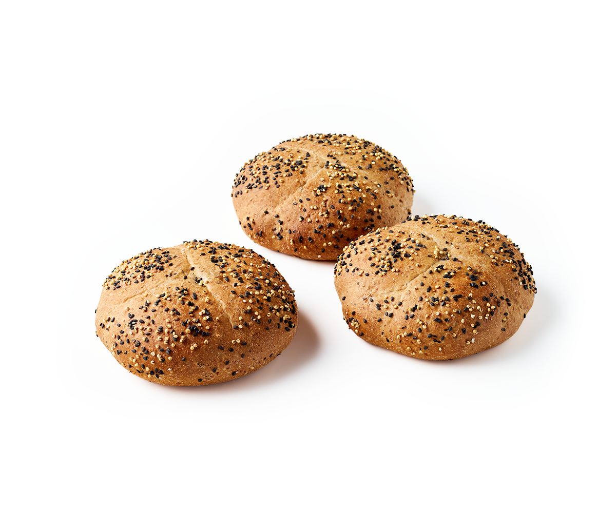 Pidesto Bun bruin - Deze unieke Bun, gemaakt van luchtig deeg , is dé veelzijdige basis voor de lunch óf dinerkaart.