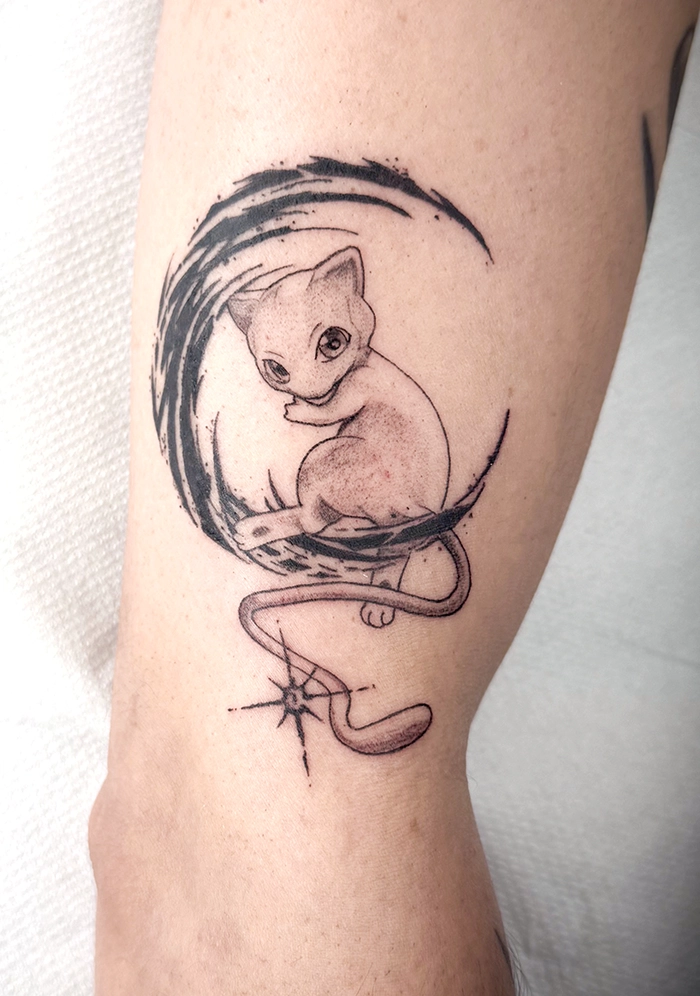 fine line bkinky tattoo