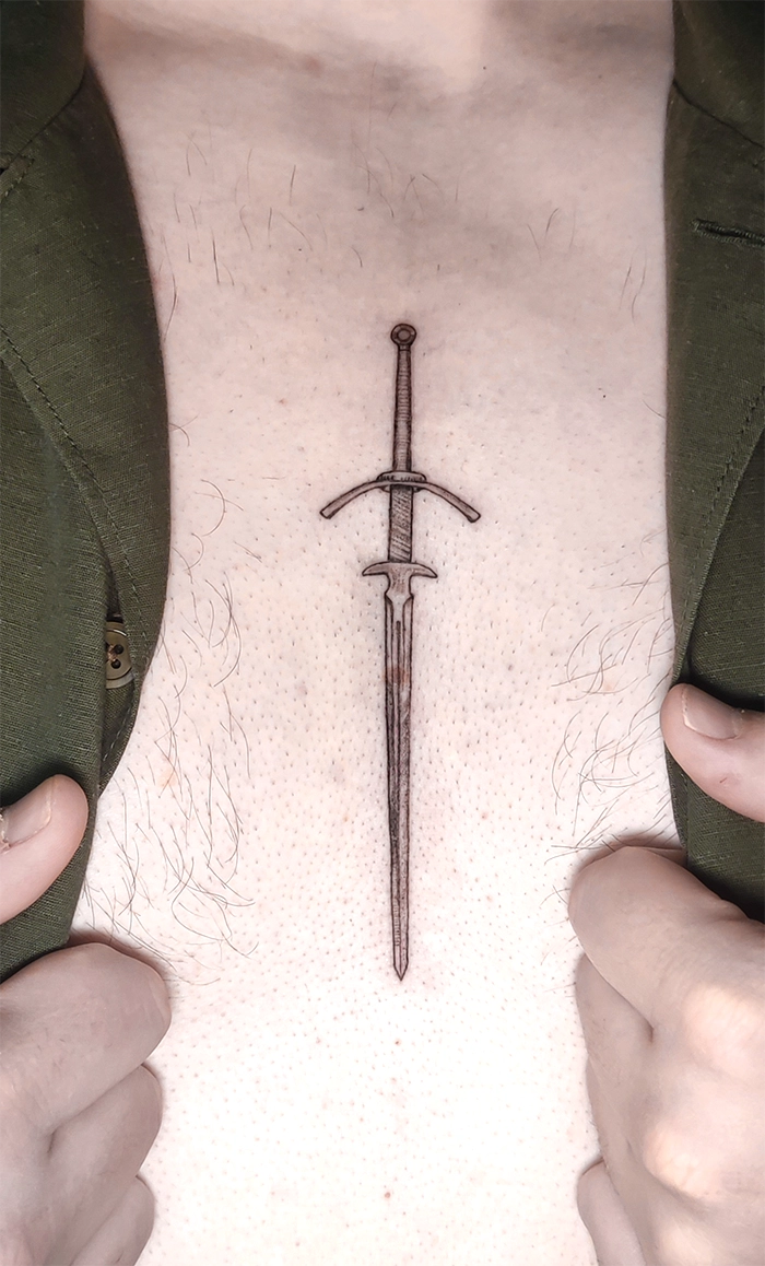 fine line bkinky tattoo