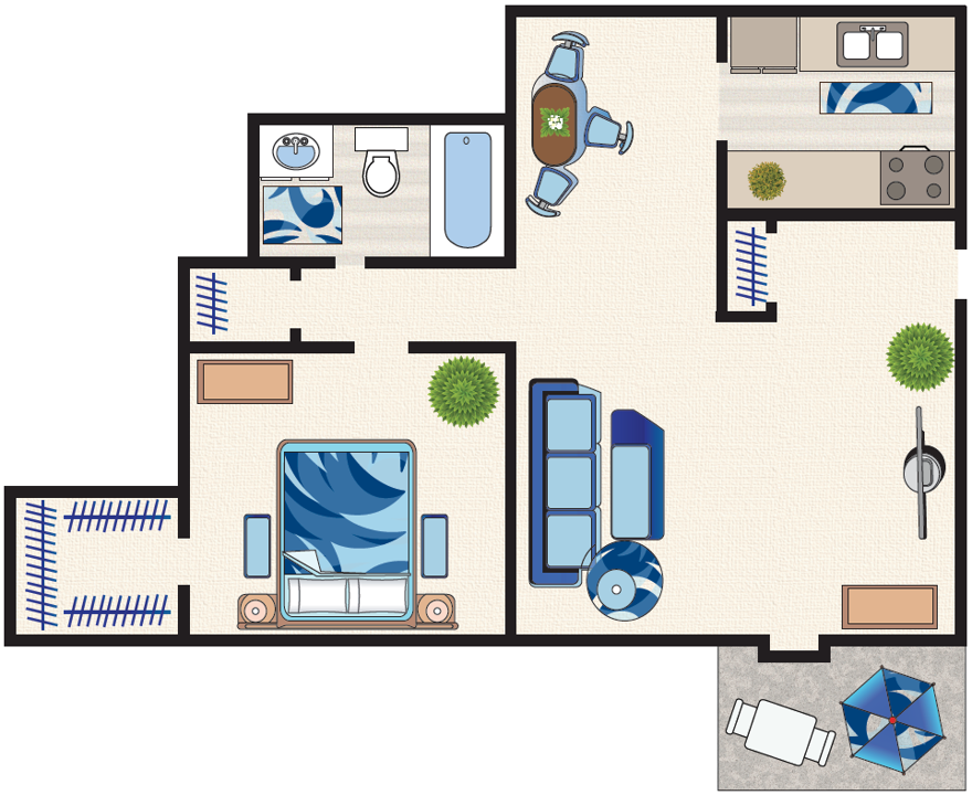 1 Bedroom B