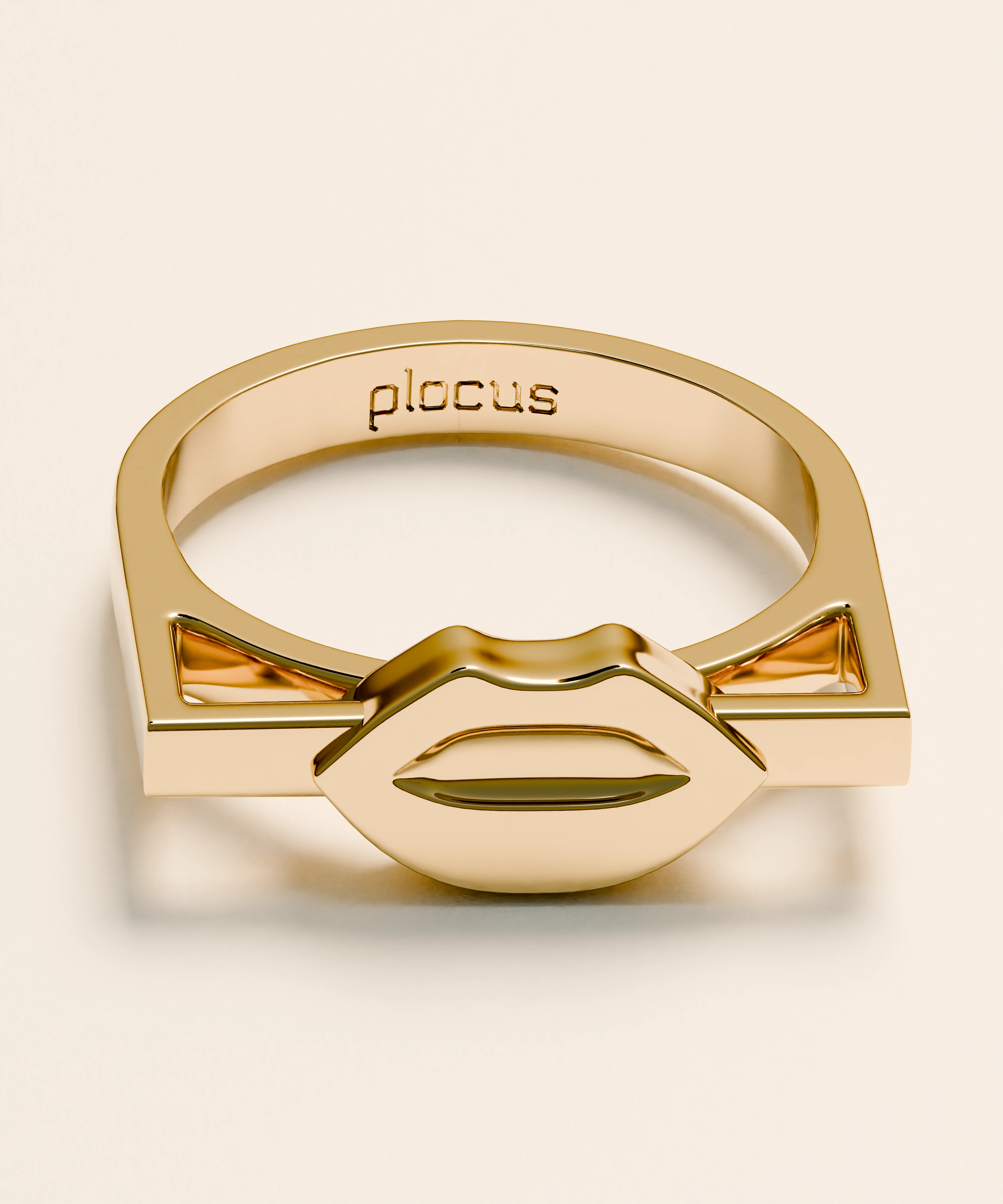 Bague French Kiss - or jaune