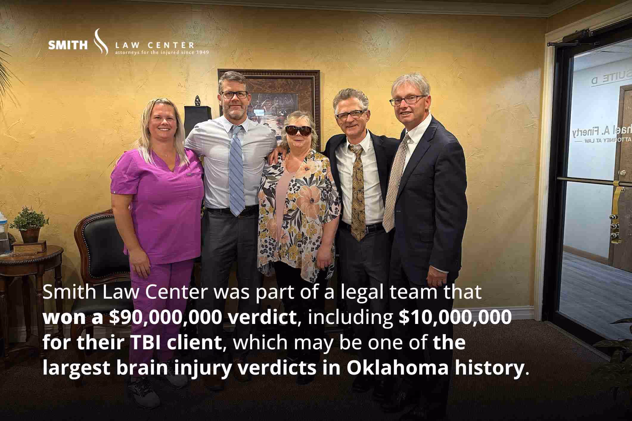 Attorney David Holt stands with client and TBI survivor Gail Capps after winning a $10 million verdict.