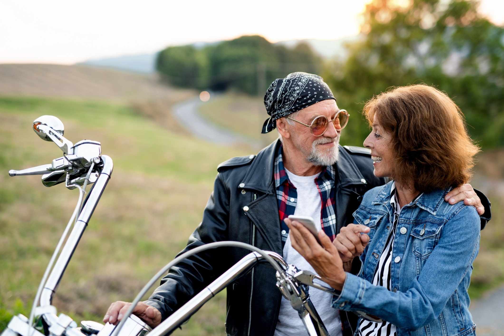 Older Motorcycle Riders.