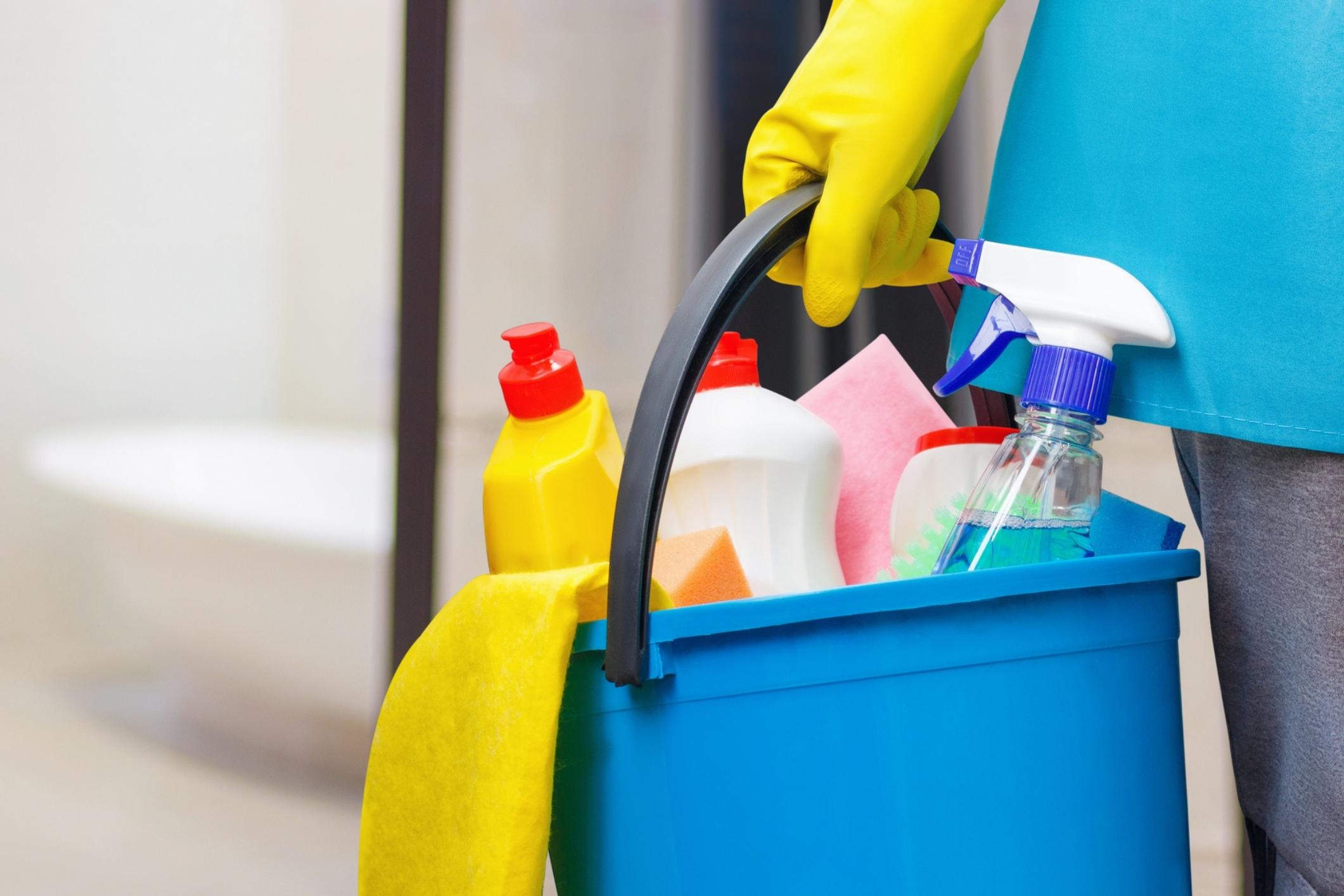 Unsafe household cleaners.