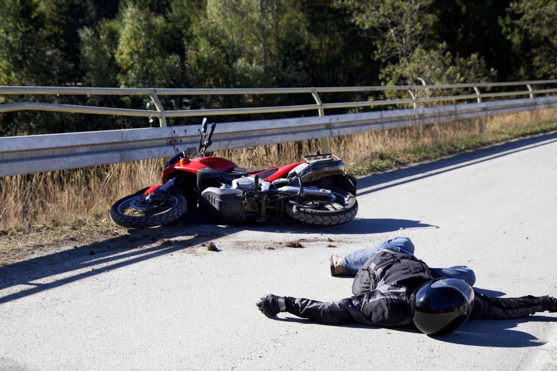 There's a high risk of amputation after motorcycle crash.