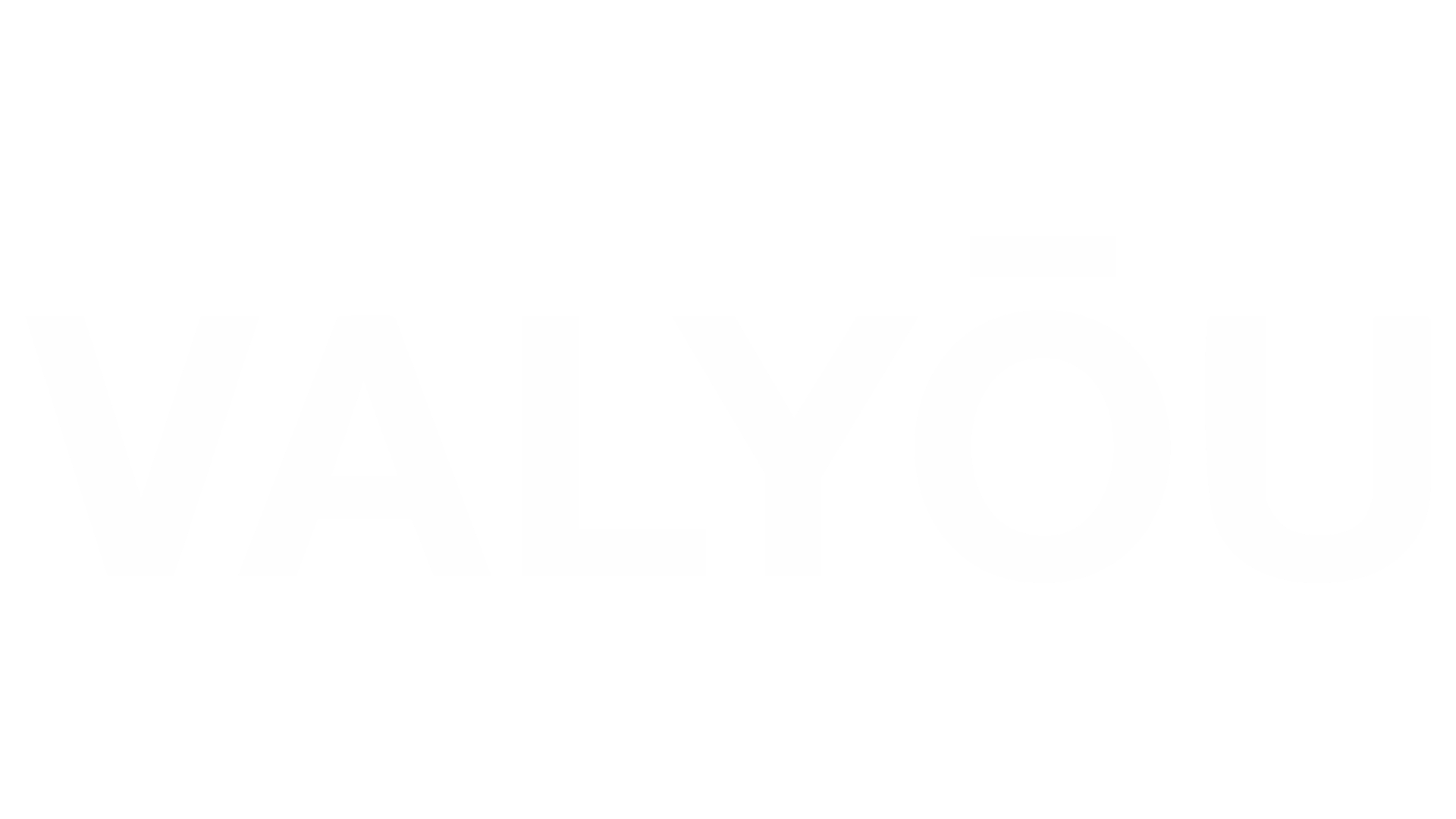 White uppercase text ‘VALYŌU’ with a macron over the letter O on a black background.