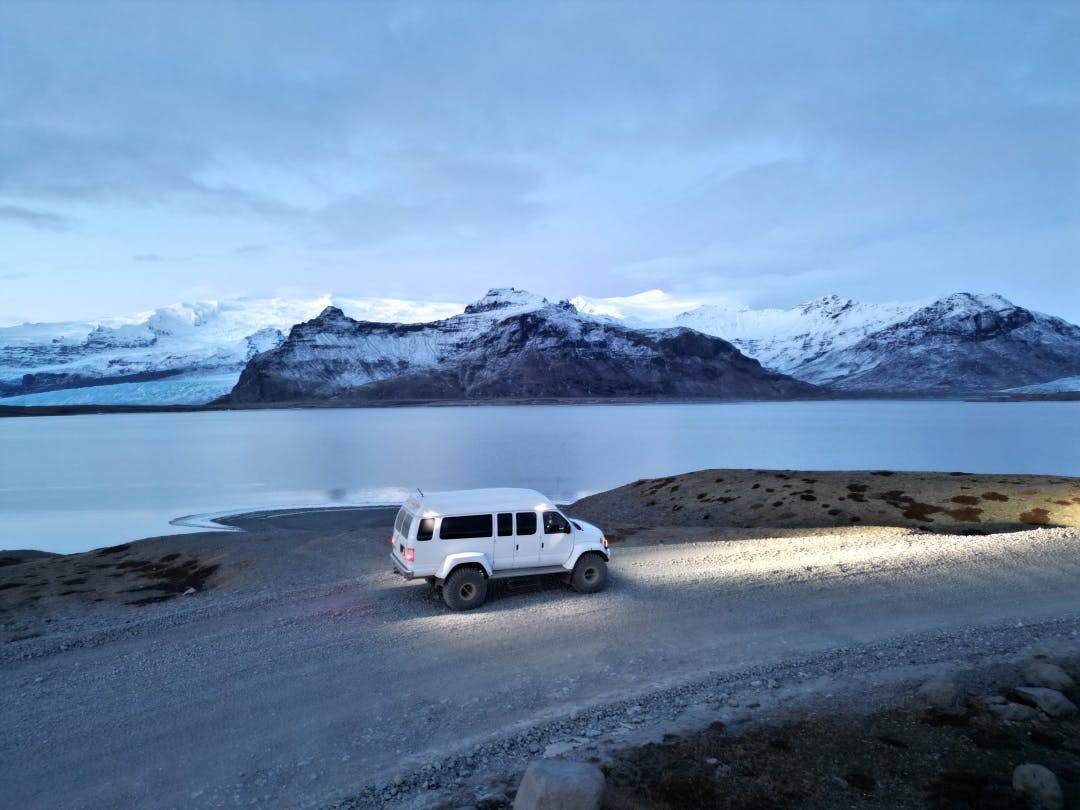 Super jeep on the Crystal Blue Ice Cave Tour, Iceland