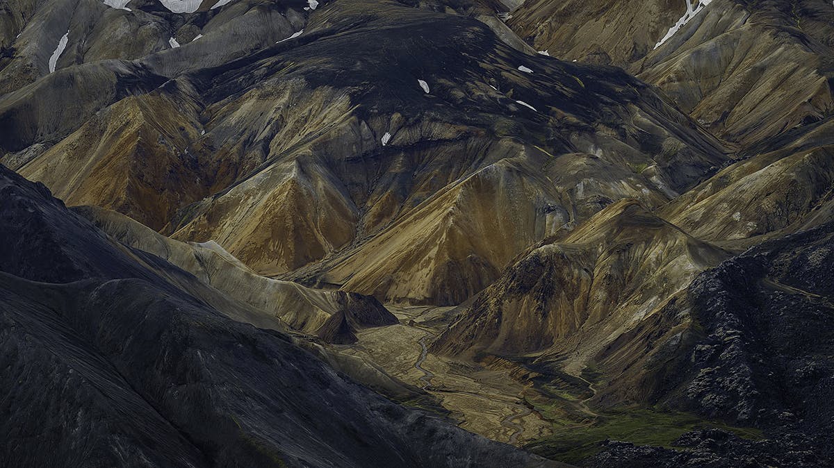 Scenery on the Landmannalaugar Hiking, Haifoss Waterfall & Nature Bath tour