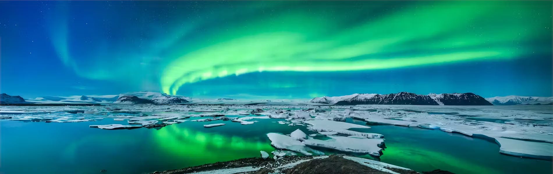 Landscape on the 2-Day South Coast, Ice Cave, Glacier Hike & Northern Lights Tour