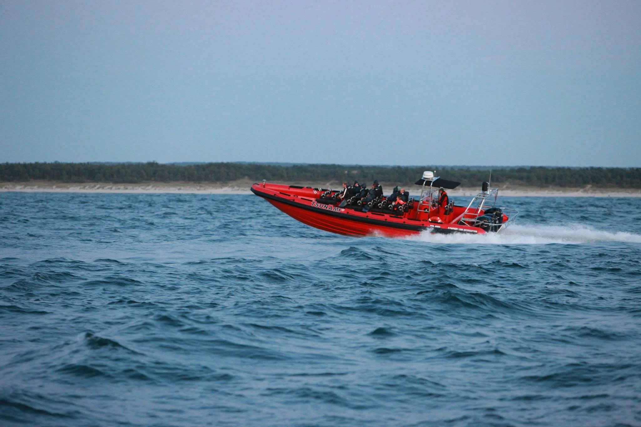 On the water during the Whale & Puffin Watching RIB speedboat tour