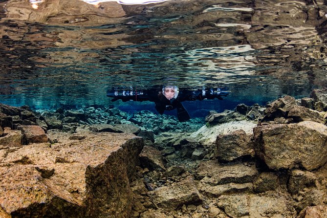Snorkeling in the Silfra fissure on the Snorkeling Silfra Tour