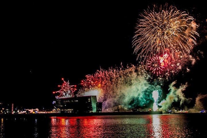 Views from the New Year's Eve Fireworks Cruise, Reykjavik