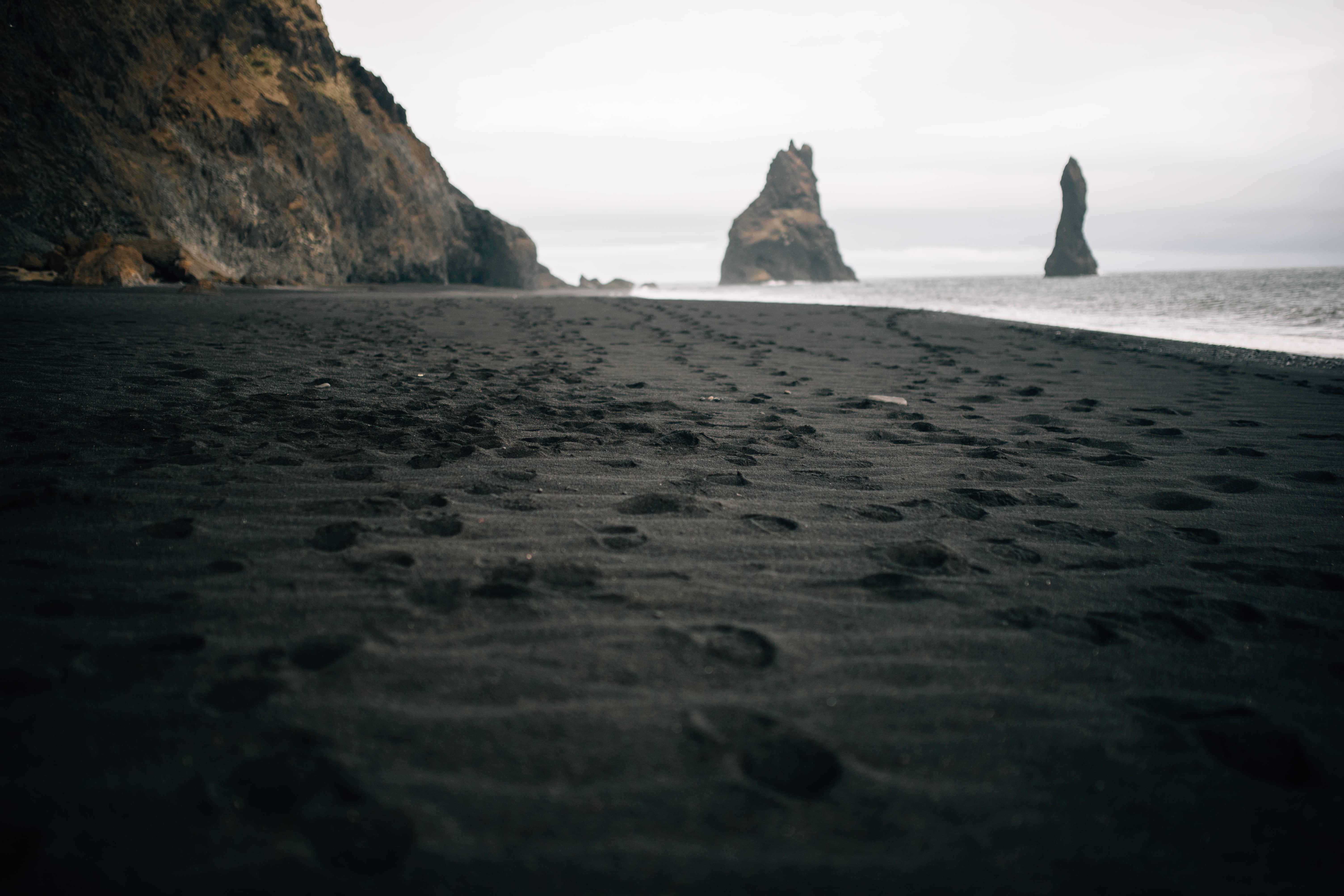 Reynisfjara black sand beach on the South Coast of Iceland