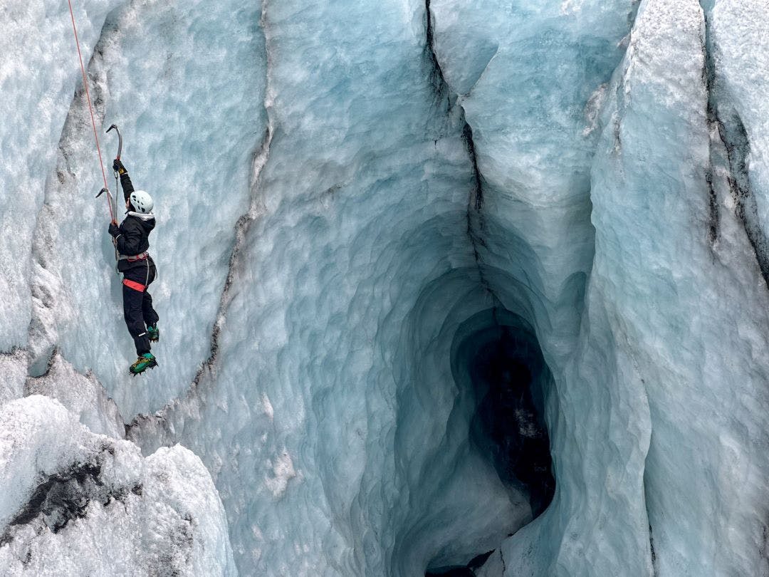 Landscape views on Sólheimajökull Glacier Hike & Ice Climbing Tour in Iceland