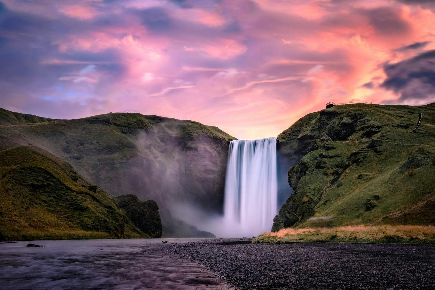 Landscape views on South Coast & Glacier Hike Minibus Tour in Iceland
