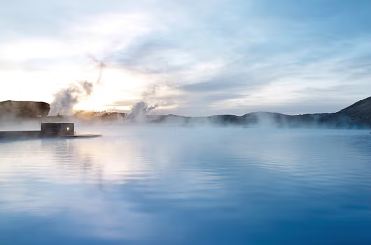 Blue Lagoon bridge view, Iceland