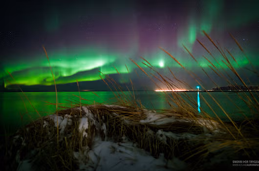 Scenery on 2-Day Golden Circle, South Coast and Northern Lights winter tour