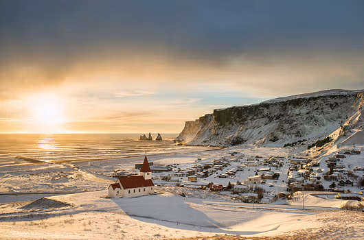 Views from 2-Day Golden Circle, South Coast and Northern Lights winter tour