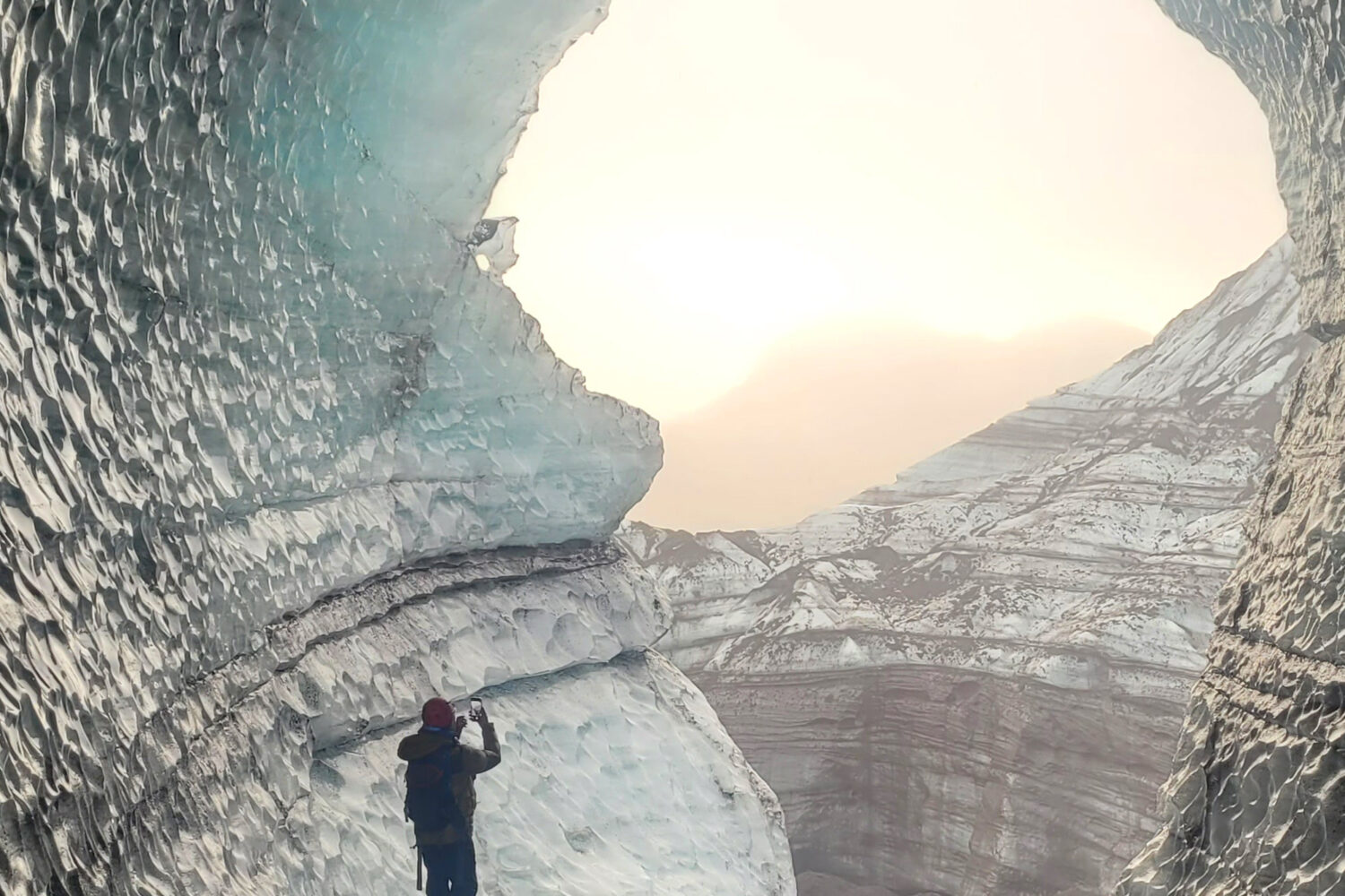 Highlights of the Ice Cave Katla, South Coast Waterfalls & Black Sand Beach Private Tour