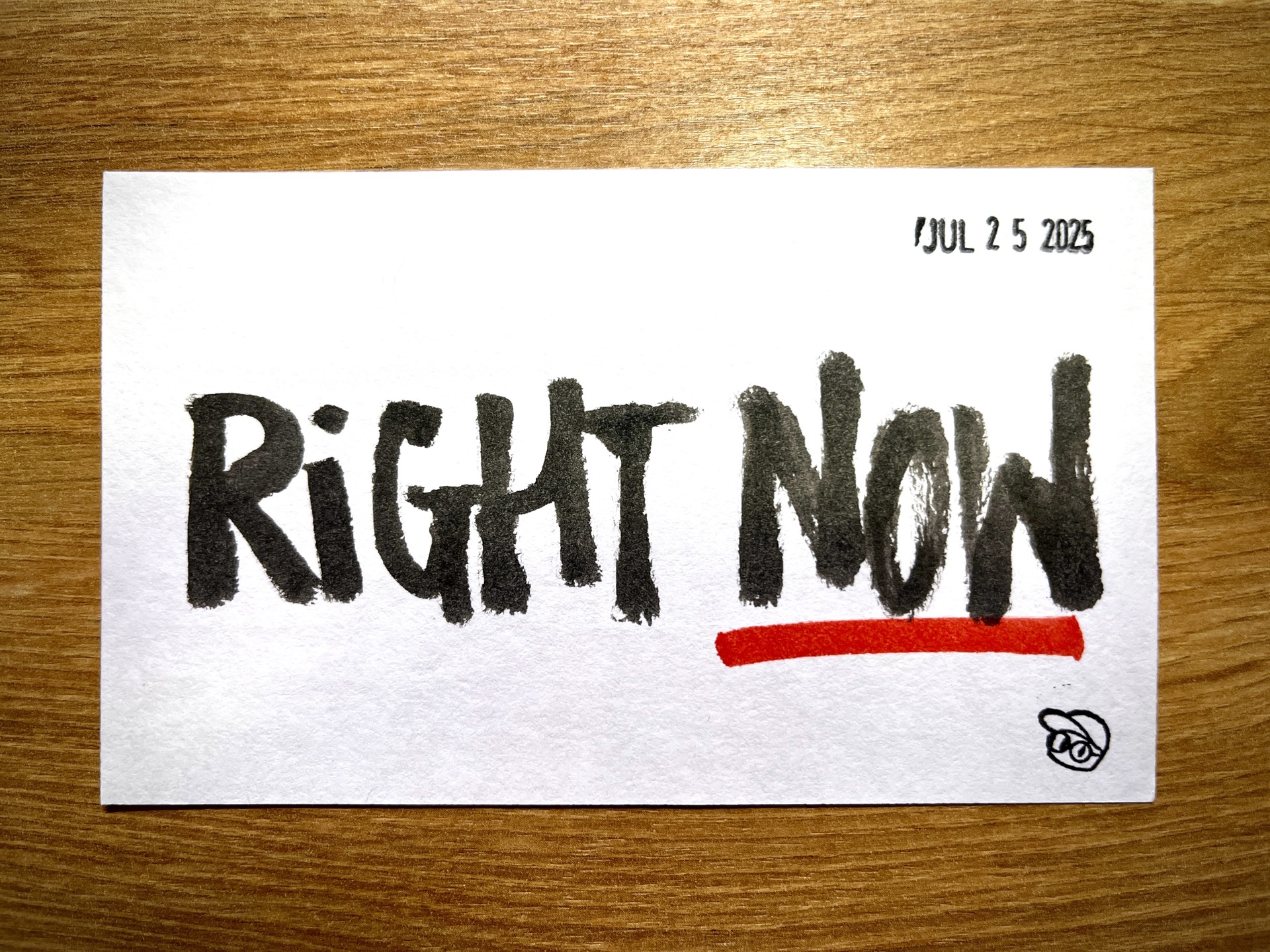 Right now