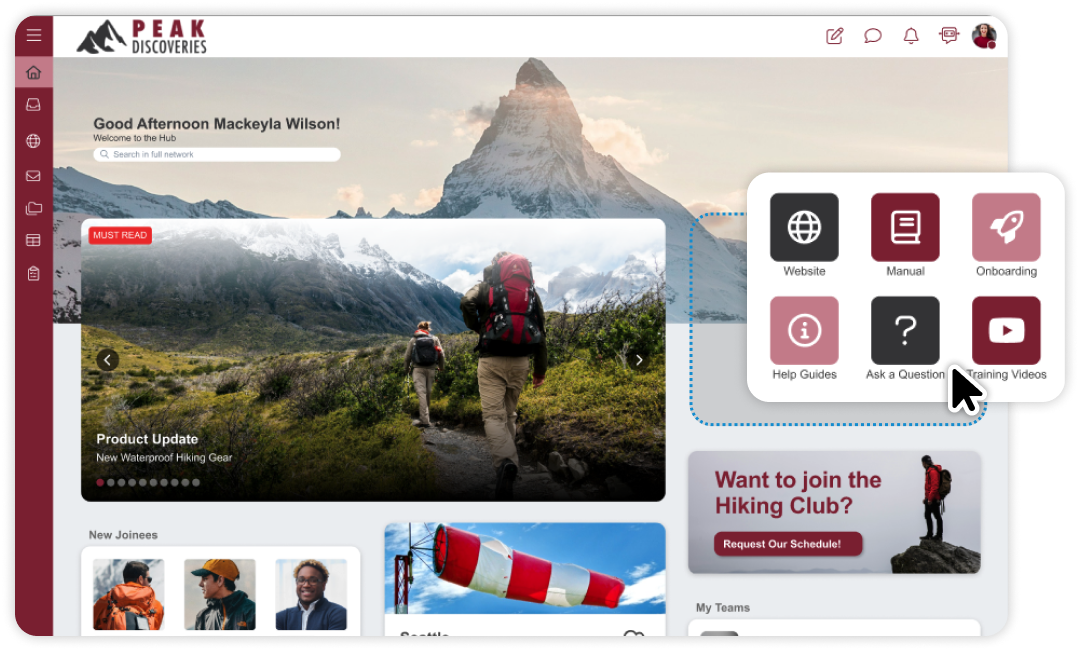 Customizable Employee Intranet Home | MangoApps Workplace