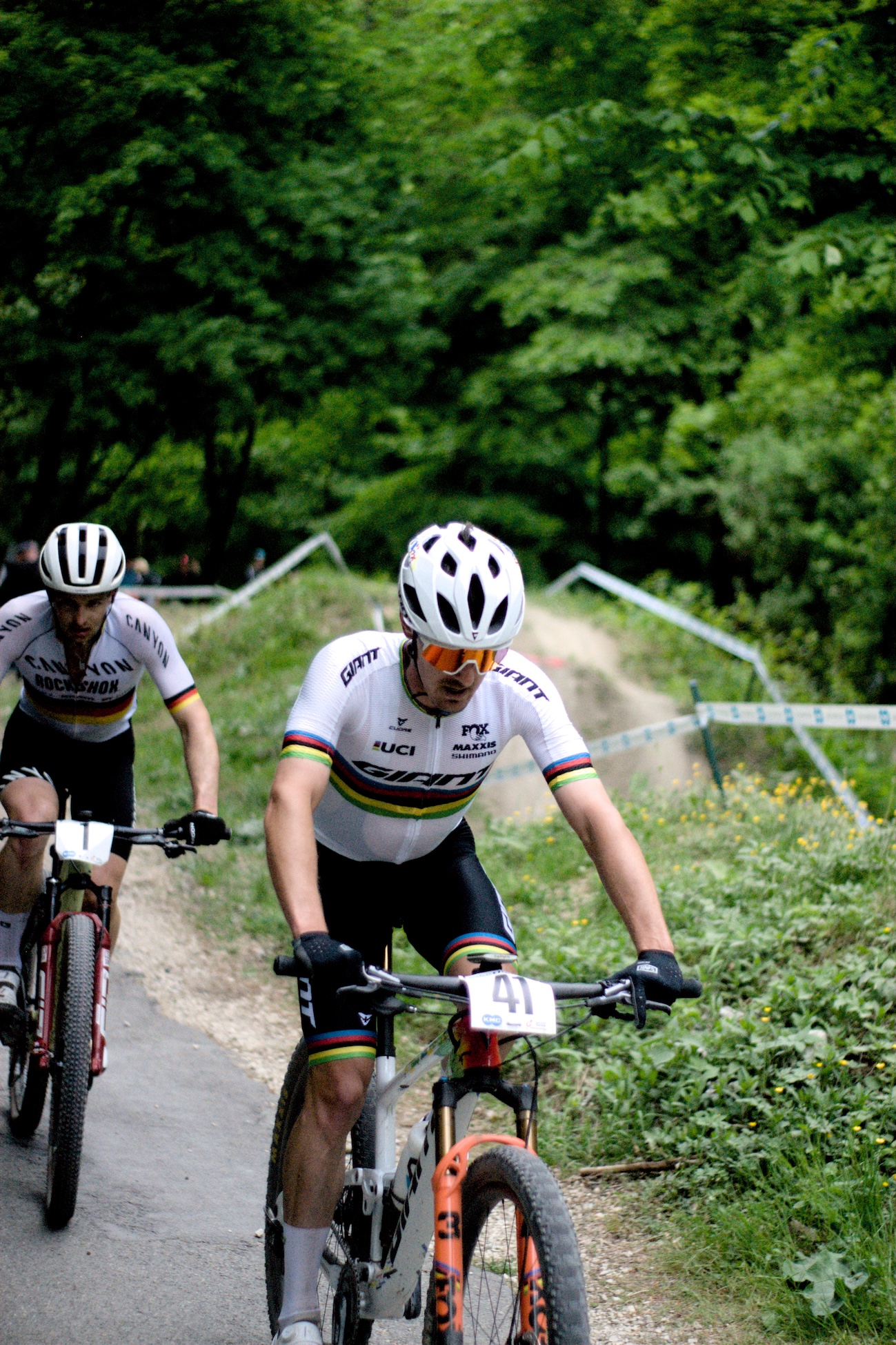 MTB World Champion and German champion, Luca Schwarzbauer, Alan Fatherly