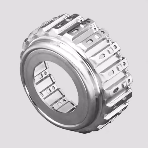 Snap ring grooves, axial stops, oil hohles slotted and formed