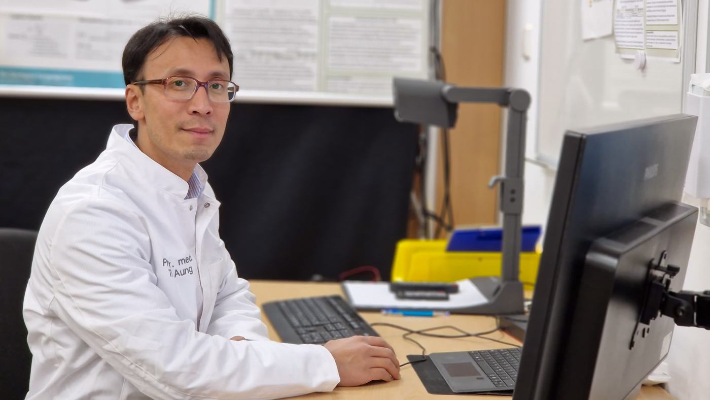 Prof. Aung im Beratungsgespräch