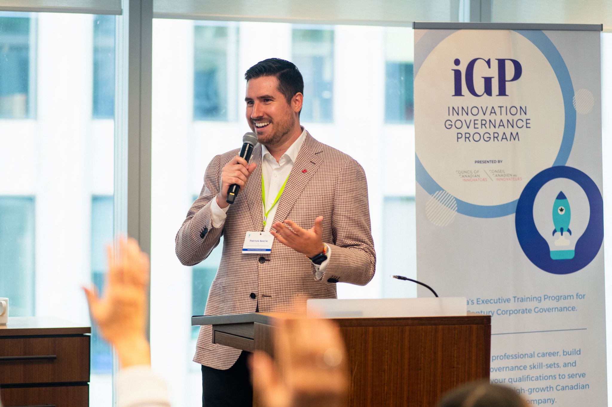 Benjamin Bergen speaking to an audience at CCI's Capital Markets Summit