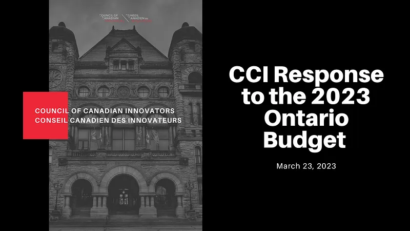 CCI's Response to Ontario's 2023 Budget