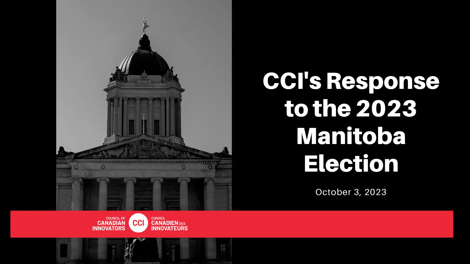 CCI Reaction to the 2023 Manitoba Election