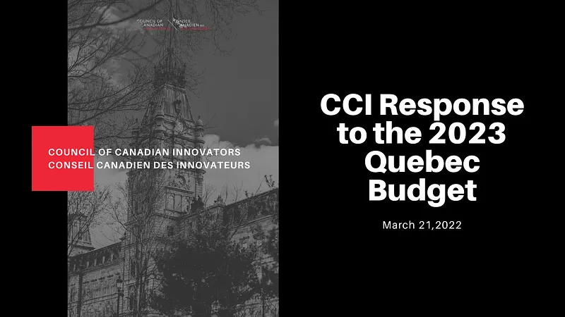 CCI Response to the 2023 Quebec Budget