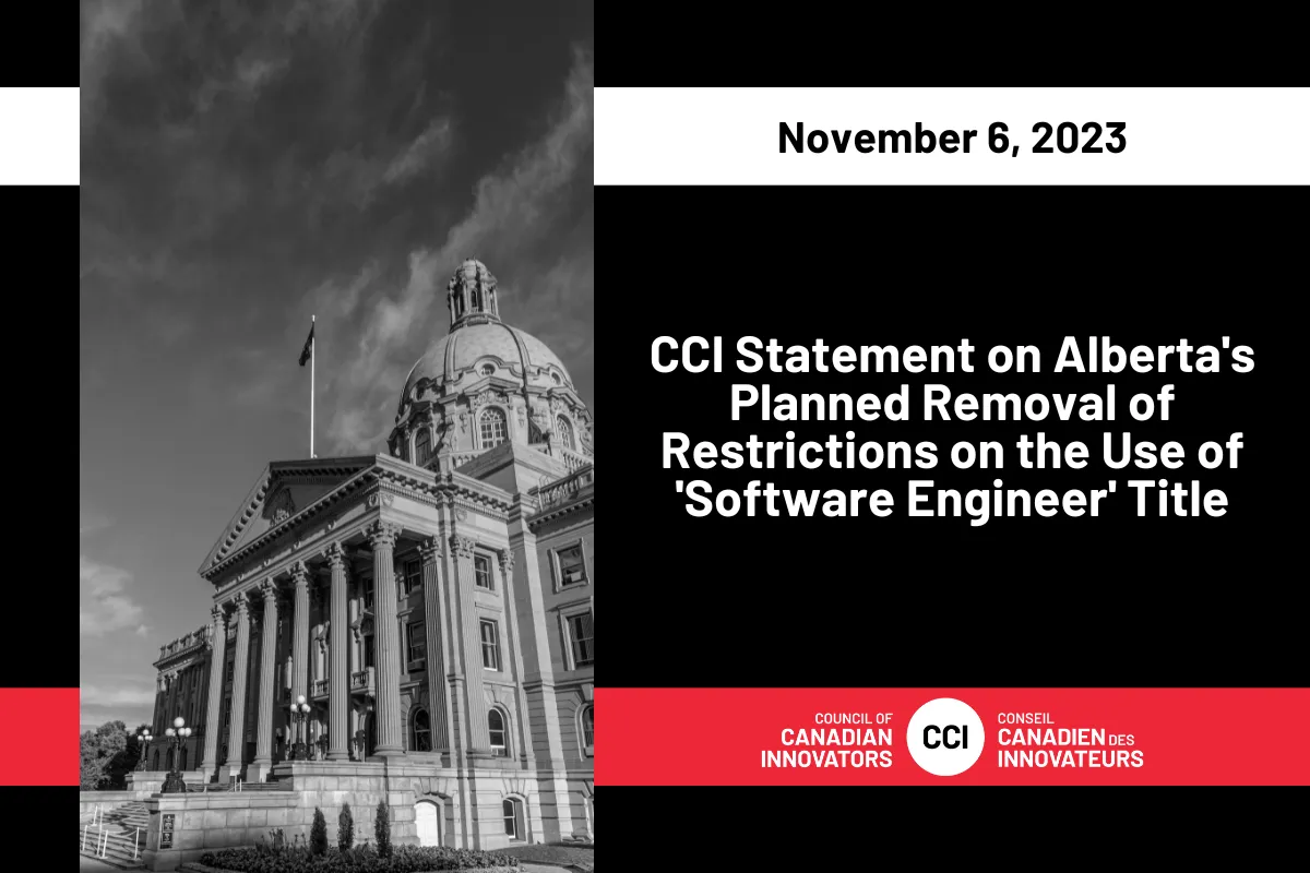 CCI's Statement on Alberta's Planned Removal of Restrictions on the Use of 'Software Engineer' Title