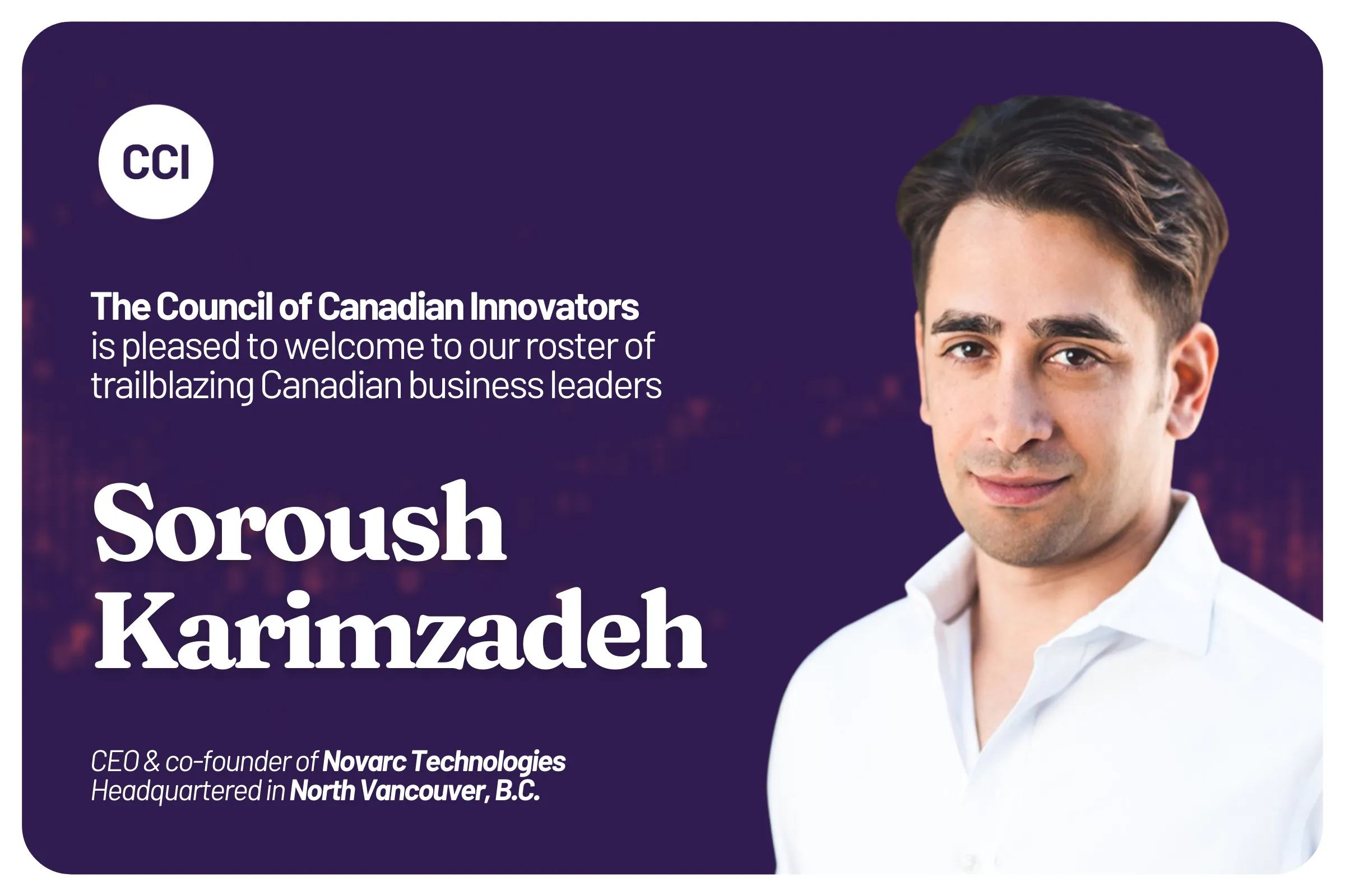 CCI welcomes Novarc Technologies as newest member