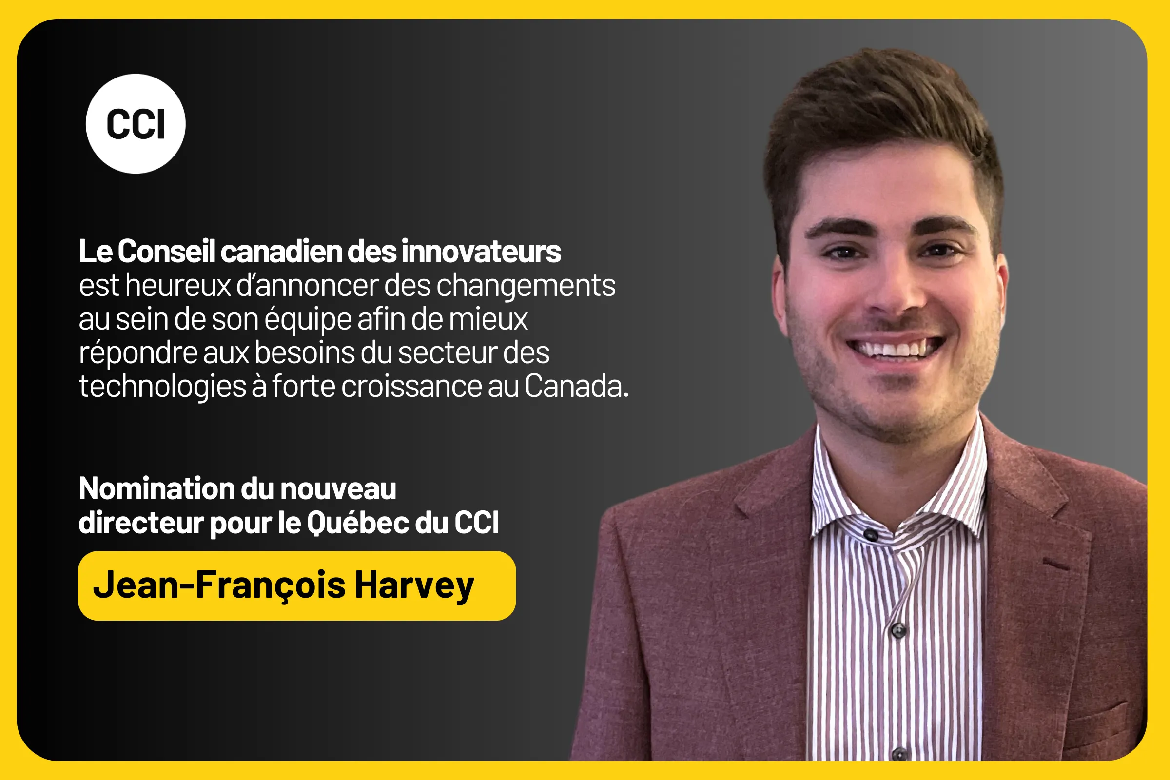 Le CCI annonce la nomination d’un nouveau directeur pour le Québec