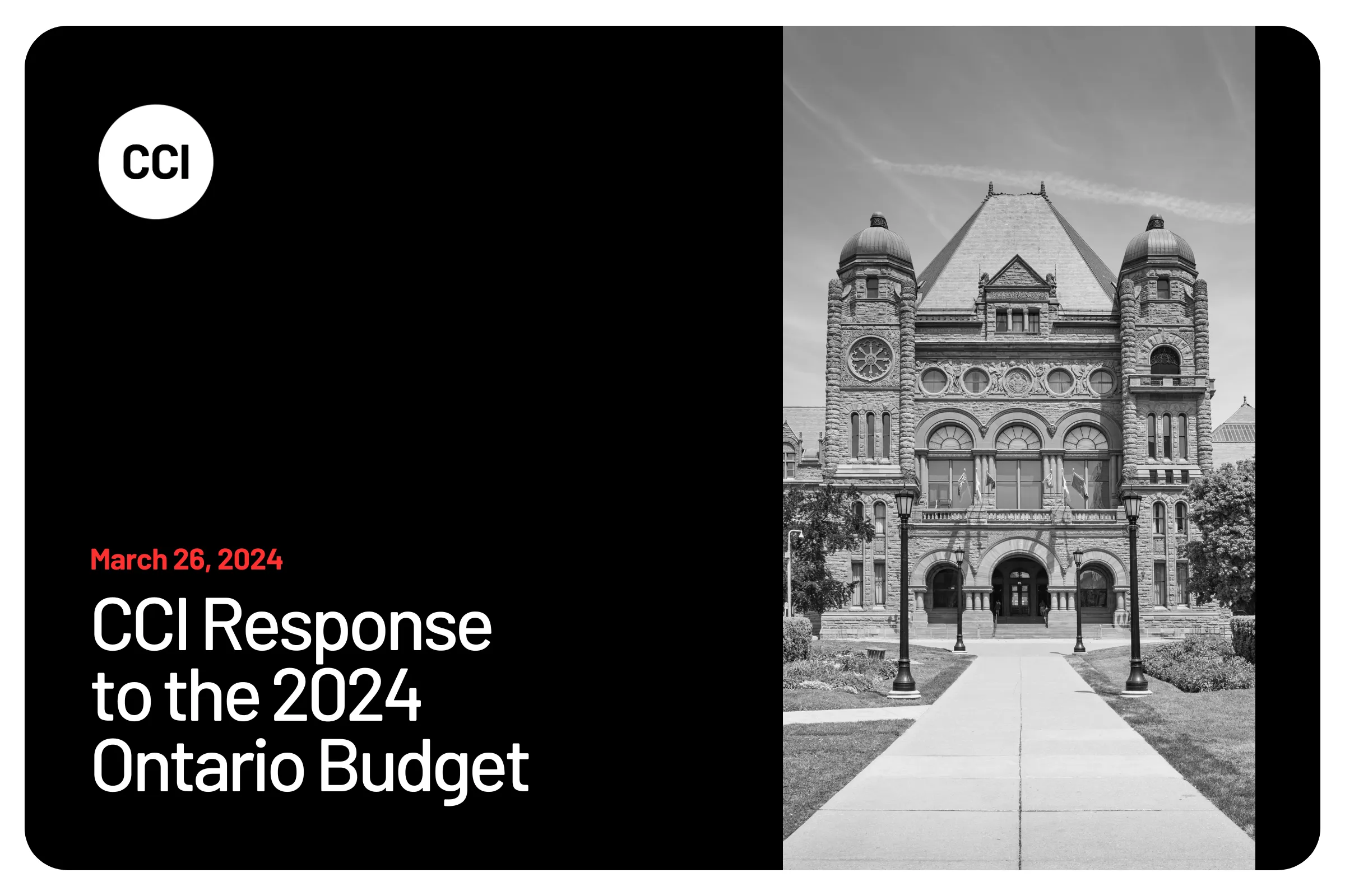 CCI Response to the 2024 Ontario Budget