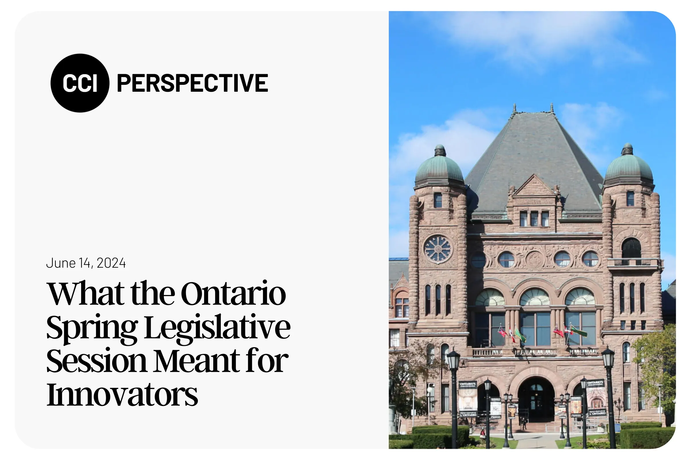 What the Ontario Spring Legislative Session Meant for Innovators