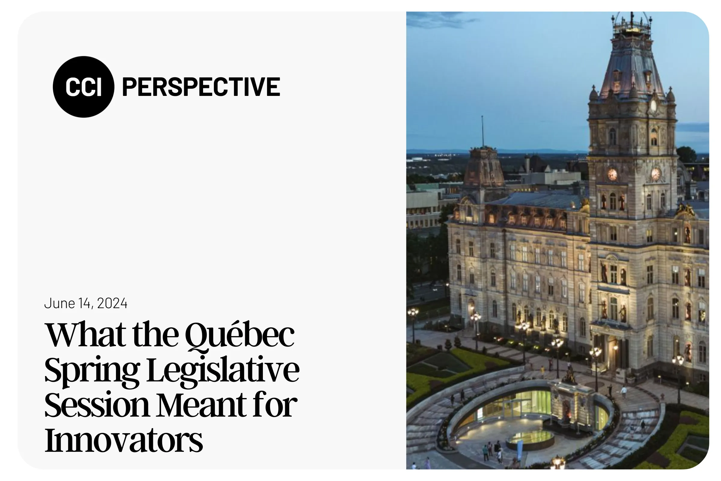 What the Québec Spring Legislative Session Meant for Innovators