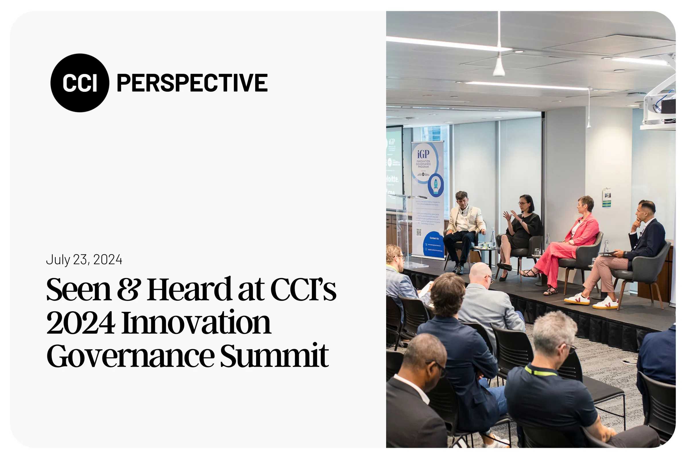Seen & Heard at CCI's 2024 Innovation Governance Summit 