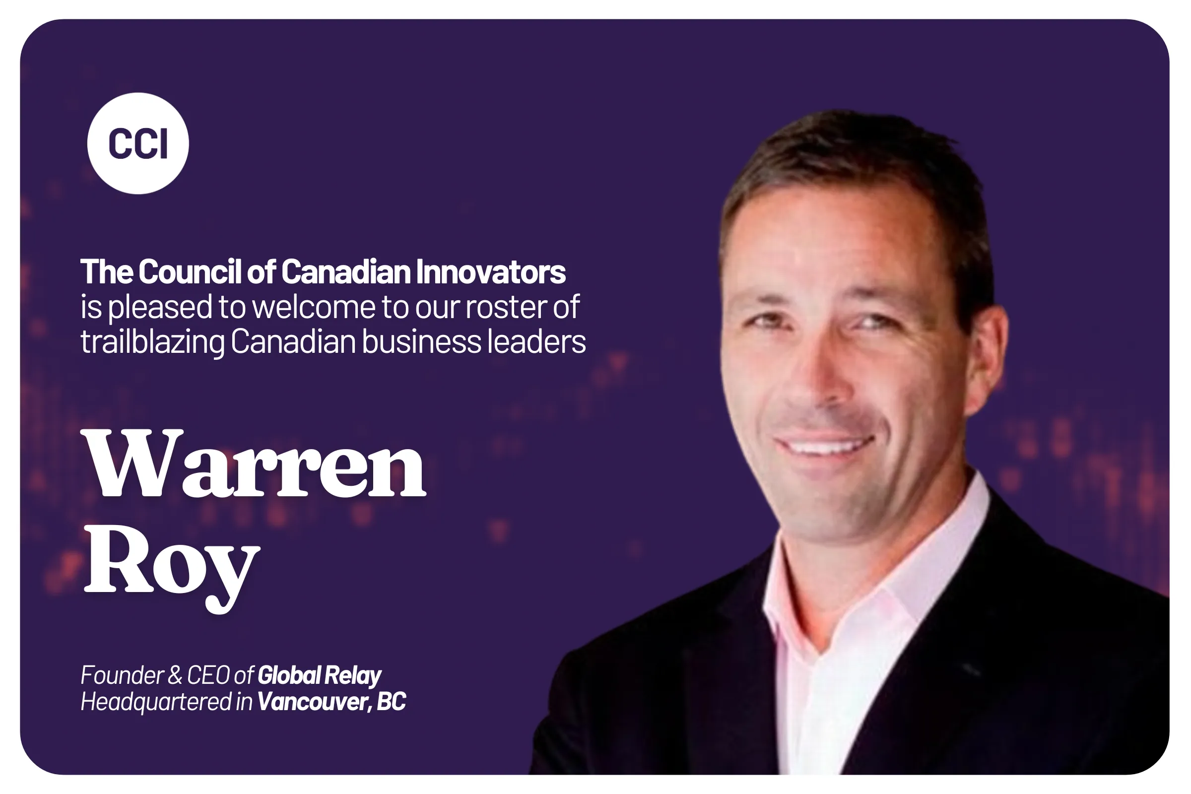CCI Welcomes Global Relay to Our Team of Innovators
