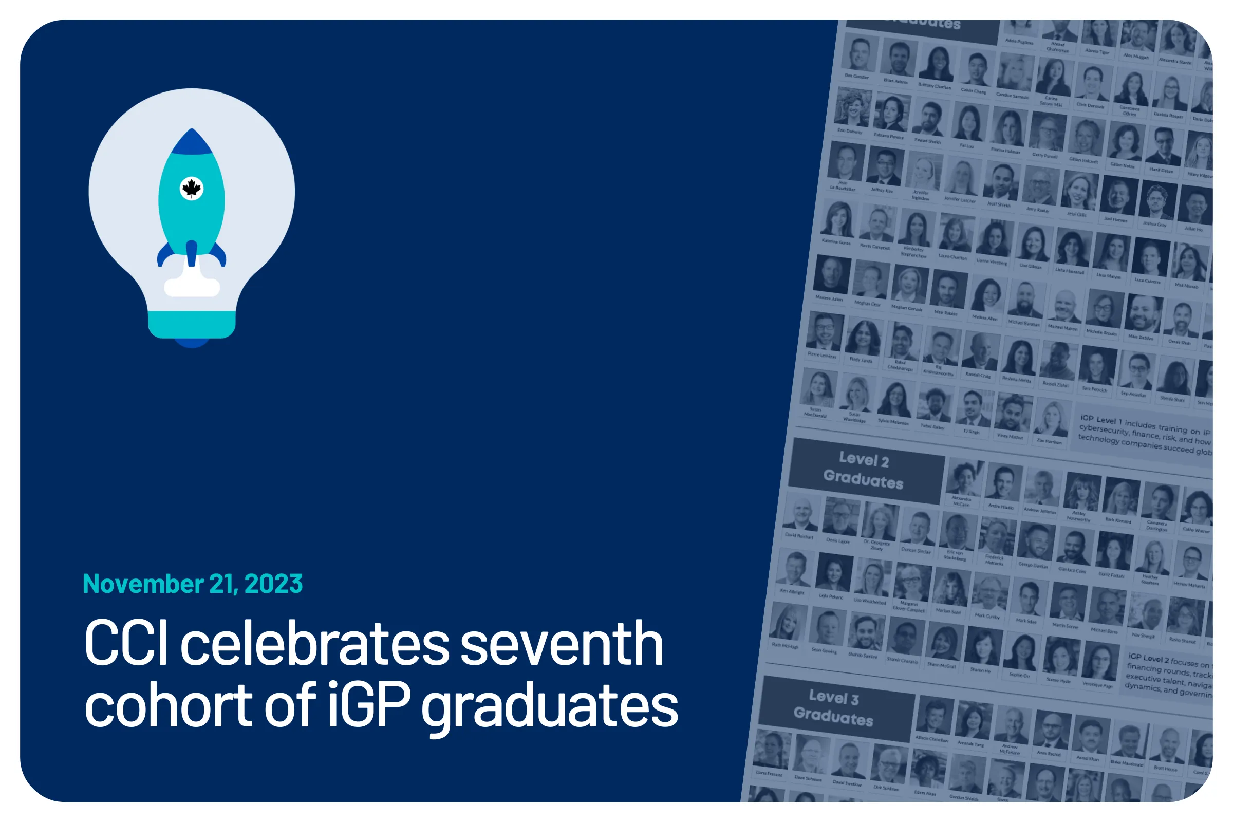 CCI celebrates seventh cohort of iGP graduates