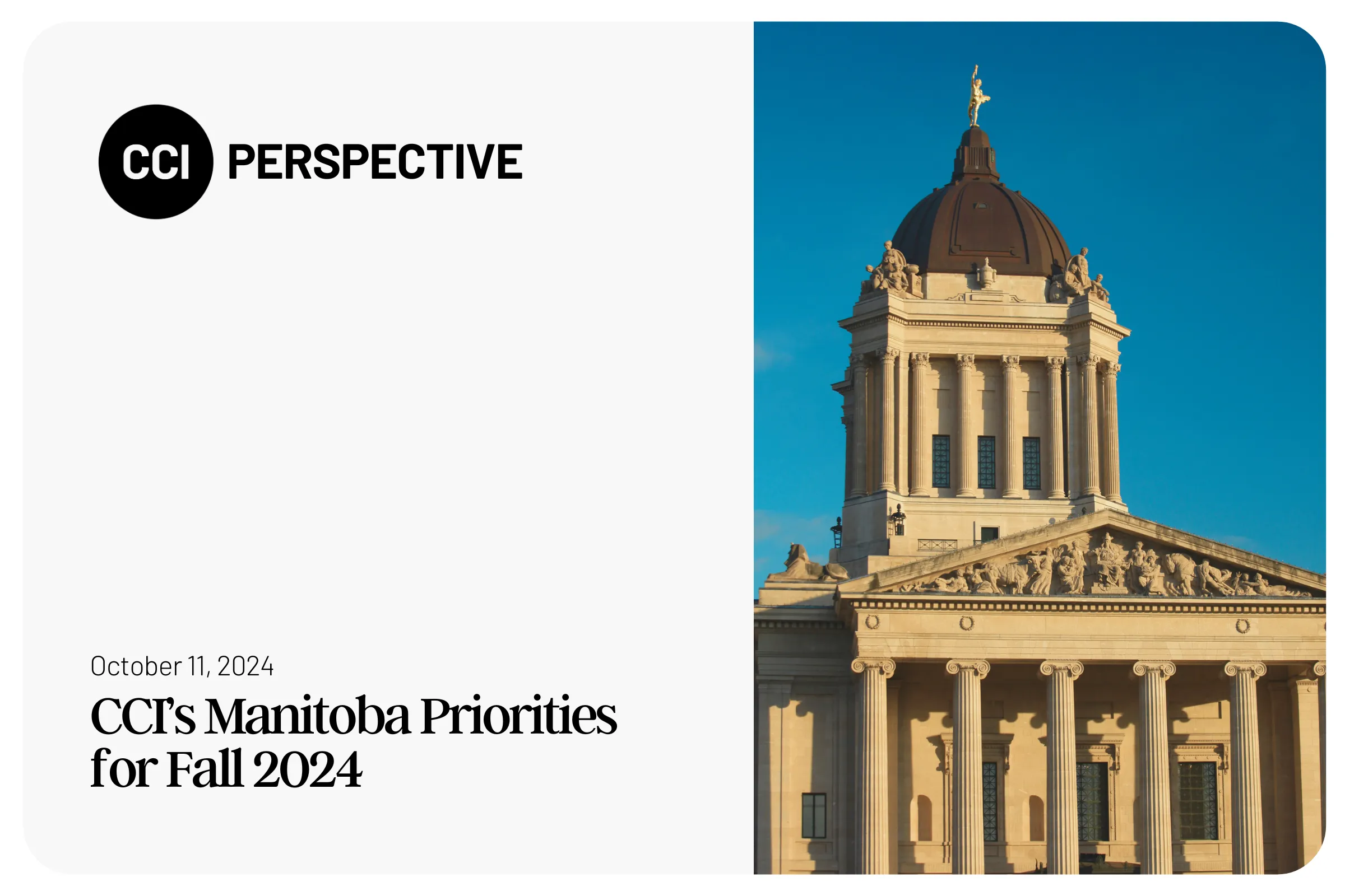 CCI’s Manitoba Priorities for Fall 2024
